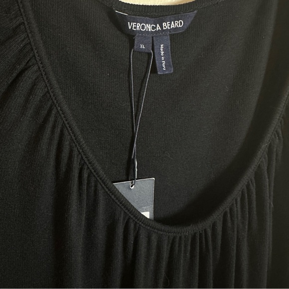 NEW Veronica Beard Black Long Sleeve Scoop Neck Top - Picture 4 of 6
